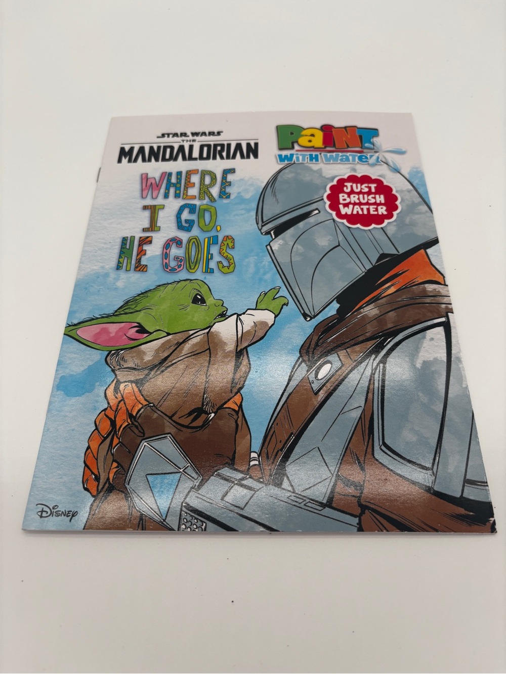 Star Wars Mandalorian Paint-With-Water Activity Book — Green, Blue, Yellow